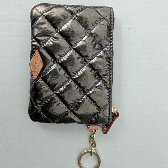 MZ Wallace Flat Metro Key Pouch Metallic Bronze - Picture 5 of 8
